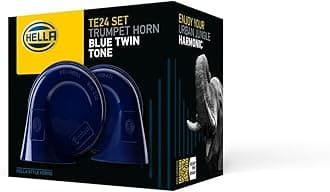 HELLA 012010801 Blue Trumpet Horn Kit, 12 V, 400/500 Hz (Universal Fit)