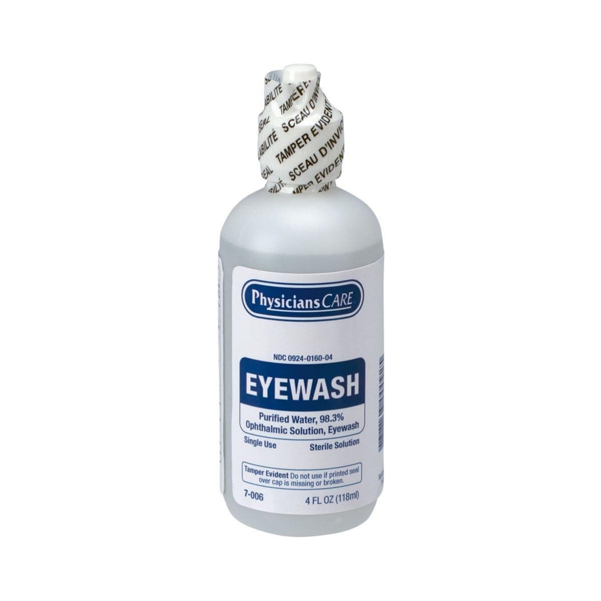 Pac Ianscare 7a Physical Eyewash Solution, 4oz Bottle Per Kit Repair Kit
