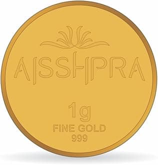 Aisshpra 24K (999) Gold Coin | Bar, Bullion | Certified Purity with Gift Box | Ideal for Diwali, Dhanteras, Akshaya Tritiya, Wedding Gifting & Investment