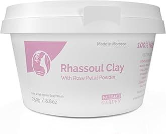 Fatima's GardenGhassoul Powder with Rose Petals - Rhassoul Face and Hair Mask - 8.8oz/250g