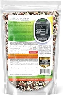 Gardenwise TurboGreen: Premium Lawn Fertilizer with Iron - Advanced Nitrogen & Iron-Rich Formula for Lush Growth | Eco-Friendly Grass Fertilizer for Spring & All Seasons | Slow-Release (20 QUARTS)