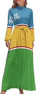 TAIZIYEAH Long Dress Elegant Casual Long Dress Karakalpakstan Flag Girls Summer Sunshine Beach Skirts for Womens XL