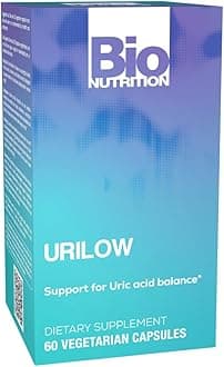 Bio Nutrition Urilow 60 Vegetarian Capsules | Natural Support for Urinary Health | Promotes a Healthy Uric Acid Balance
