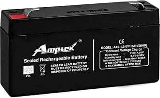 INVENTO 6V 1.3Ah 1300mah Rechargeable Sealed Lead Acid Battery for UPS Toys Solar Panel DIY