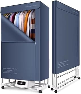Avira Electric Cloth Dryer 2000W | Foldable & Portable Drying Stand with Remote Control | Large Capacity, Energy-Efficient Indoor Clothes Dryer for Home Use | Compact & Quick Drying Machine.
