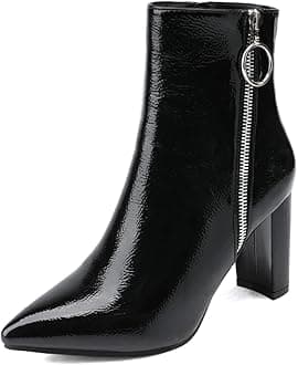 DREAM PAIRS Women's Platform Chunky Block Heel Ankle Booties