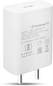 Vivo 44W Type C Flash Charging Adapter Compatible with Vivo T3 Ultra, T3 Pro, T3 Lite, T3X, T3, T2, Y29, Y300, Y18T, Y300+, iQOO 13, 12, Neo9 Pro, Z9s, Z9s Pro 44 Watt Fast Charge Adaptor, White