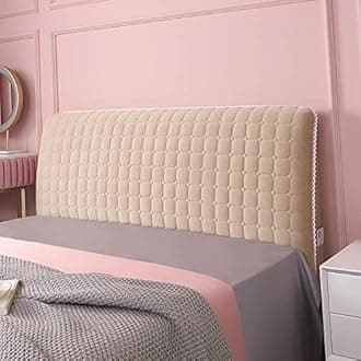 Headboard Covers Slipcover, Stretch Bed Headboard Covers, Small Square Jacquard Dustproof Protector Cover for Upholstered Headboard (Milk White, Queen Headboard Length ( Color : #20 , Size : 190cm/75i