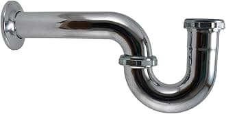 PlumPak PP150CP P-Trap Without Cleanout, 1-1/2 X 1-1/2 in, NPT x Flanged, Brass