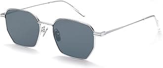 Veda Tinda Vision Sunglasses for Women Trendy Retro 70s 90s Womens Oval and Square Shades UV400 Protection with Glasses Chain