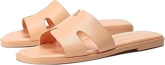 Stratuxx Kaze Open Toe Flat Dress Sandals Womens Slide Comfortable Summer Black, White, Tan Sandals for Women