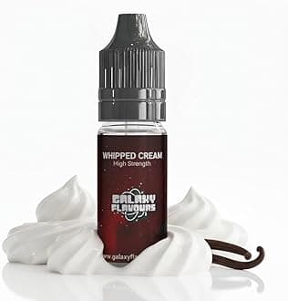 Whipped Cream Food Flavouring Drops 10ml - Premium Dessert Extract for Professional Baking & Luxury Cream Beverages - High Strength Food Grade Concentrate by GALAXY FOOD FLAVOURS