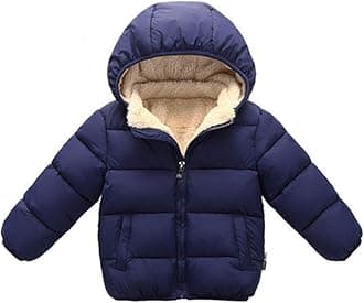 KimjunToddler Baby Hooded Down Jacket Boys Girls Kids Thicken Warm Winter Coat Outerwear 1-7t