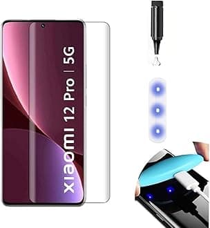 NISHTECH Advanced Hd+ Curved Uv Tempered Glass Screen Protector Designed For Xiaomi Mi 12 Pro 5G Smartphone || Full Screen Coverage With Easy Installation Kit(Anti-Scratch)