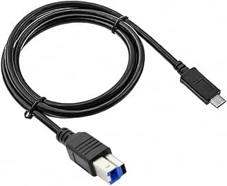 cablecc USB-C USB 3.1 Type C Male Connector to USB Standard B Male Data Cable for Air Pro Laptop Black