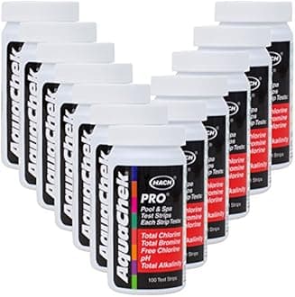 12) Aquachek 511710 Pro Swimming Pool Spa 5 in 1 Test Kit Strips 5-Way 100 pack