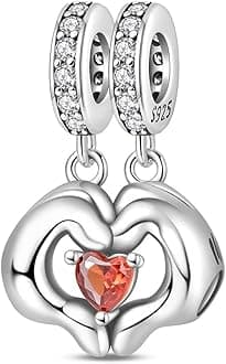 925 Sterling Silver Charms for Bracelets Necklaces 5A Cubic Zirconia Beads Charms Dangle Pendant,Jewelry Beads Gifts for Women