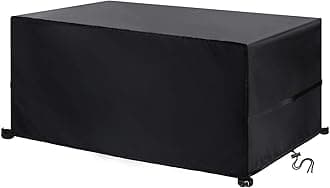 YoungBee Garden Furniture Covers - Rectangular/Square Outdoor Rattan Sofa Set & Patio Table Covers - Waterproof, Anti-UV, Tear-Resistant 420D Oxford Fabric - 125*125*74cm