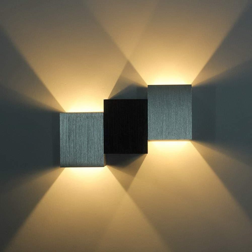 DECKEY Wall Light LED Up and Down Indoor Lamp Uplighter Downlighter Warm White3x1.5w