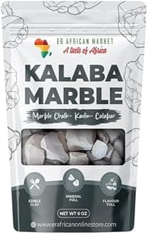 Kalaba Marble, Clay Kaolin Calabar, 6 oz, Mineral Rich Traditional African Chalk Face Mask clay