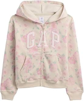 GAP girls Logo Fz Hooded Sweatshirt