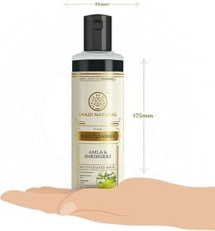 Khadi Natural Herbal Amla Bhringraj Shampoo/Cleanser, 210ml