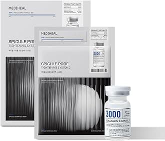 Collagen Spicule Pore Care System 4 pcs - Serum & Gel Mask Set. 3,000 ppm Purity Spicule & Micro Collagen Included. 2-Step Pore Care System with Spicule Collagen Ampoule & Collagen Gel Mask