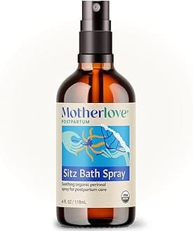 Sitz Bath Spray (4 oz Value Size) Sitz Bath for Postpartum Care—Herbal Perineal Spray w/Witch Hazel—USDA Organic, Vegan, & Cruelty Free