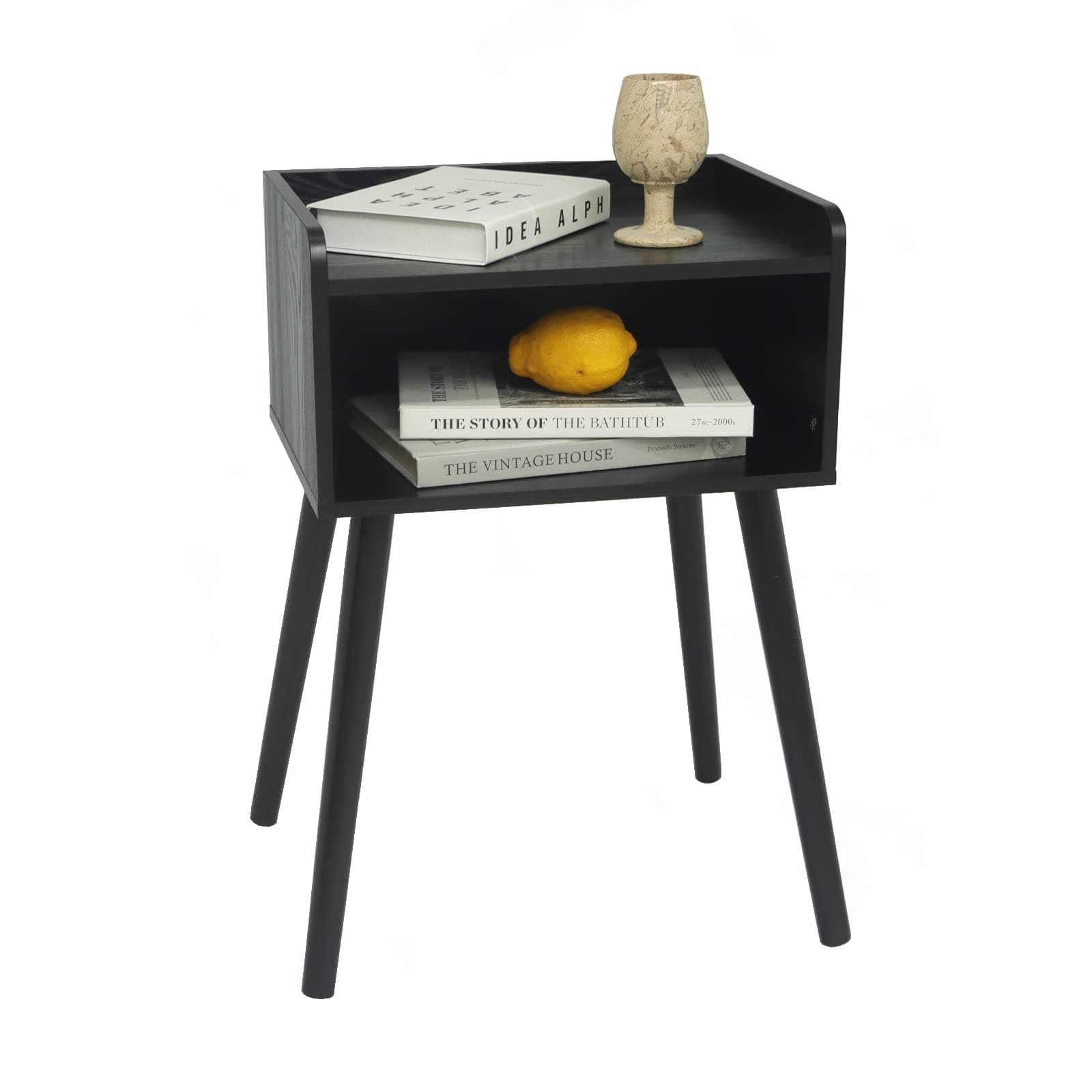 MaxSmeo Black Top Side Table