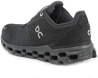 On Running Mens Cloudstratus Mesh Black Shadow Trainers 9.5 UK