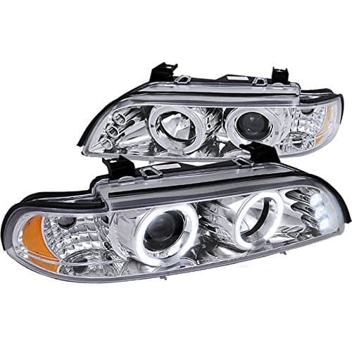 Spec-D Tuning 2LHP-E3997-TM Bmw E39 5-Series 528I 530I 540I Dual Halo Led Chrome Projector Headlights