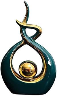 CESTATIVOHome Decor Modern Abstract Art Ceramic Statue, Room Decor, Table Decorations for Living Room Dining Room Office Centerpiece, 10.6" High
