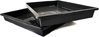 Hydroponics Tray with Water Drainage Holes | Germination,Seeding,Microgreen, Wheat Grass, Fodder Tray | Pack of 2 | 1.5ft * 2ft | 3 inch Depth