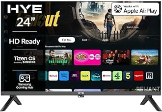 TV - Smart TV, 24" Screen Size, HD Ready Resolution, Apple AirPlay, Samsung Tizen OS & Gaming Hub, Versatile Connectivity, Black, Perfect For Streaming, Gaming & Entertainment - 24HDS1008
