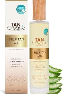 TanOrganic Self Tanning Oil Fake Tan Certified Organic Natural Vegan 100ml