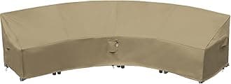 Curved Patio Furniture Cover for Outdoor Sectional Sofa, 190"(128") Reinforced Waterproof 600D Patio Sectional Couch Cover, Half Moon Lawn Outside Garden Furniture Winter Protective Cover