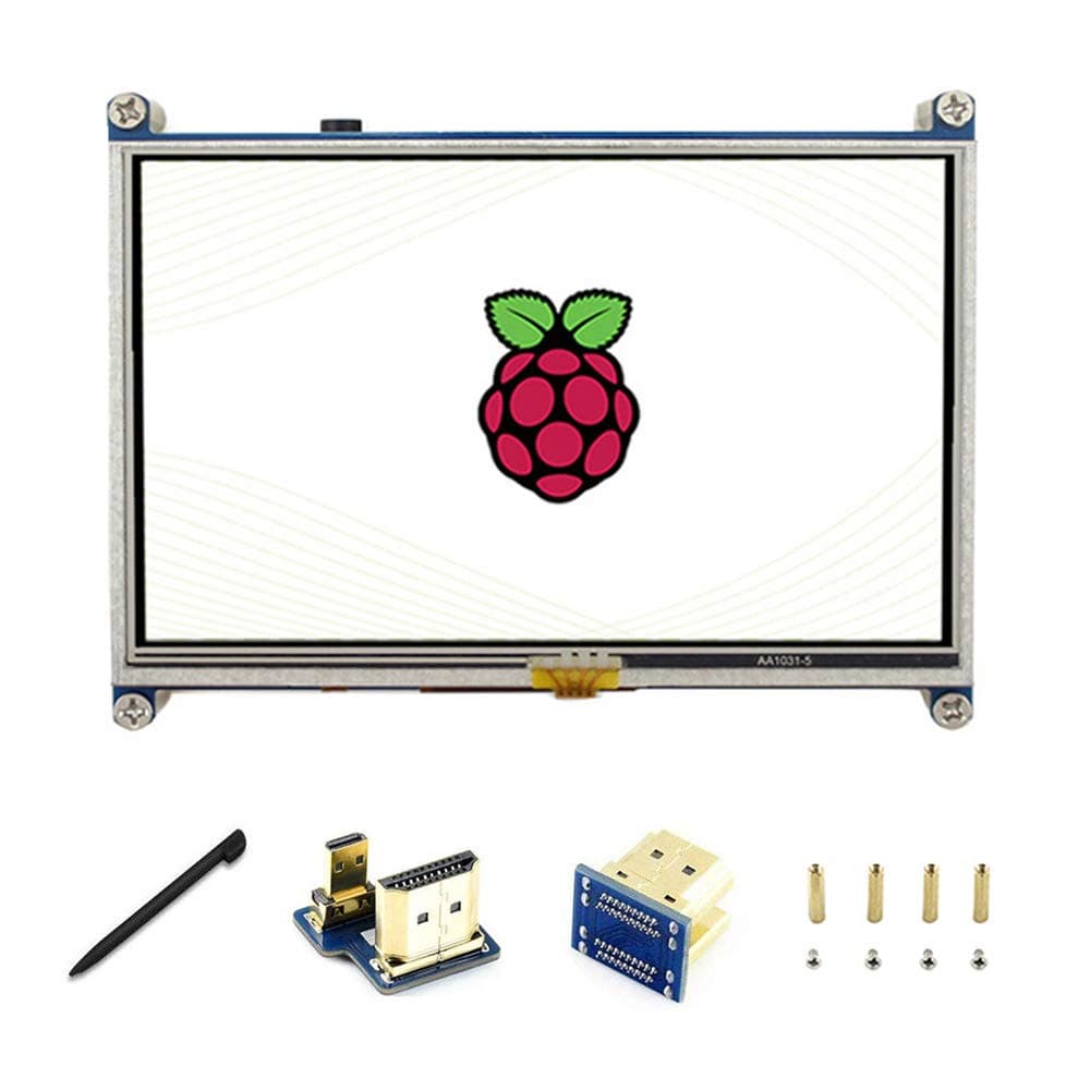5 inch A LCD 800 * 480 Resistive Touch Screen Display HDMI interface for Raspberry Pi 4/3 /2 Model B/A
