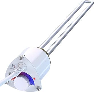 Electric Immersion Heater GR for Boiler, Electric Water Heater with Thermostat, Heating Element with Water Temperature Controller - 230 V, 2000 W, 5/4", White