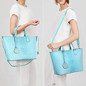 Dasein Women Vegan Ostrich Leather Handbag Tote Bag Top Handle Purse Satchel Hobo Bag 2 Handbags Set For Women