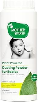 Plant Powered Dusting Powder For Babies - 200g | Talc Free Baby Powder With Corn Starch & Oat Powder