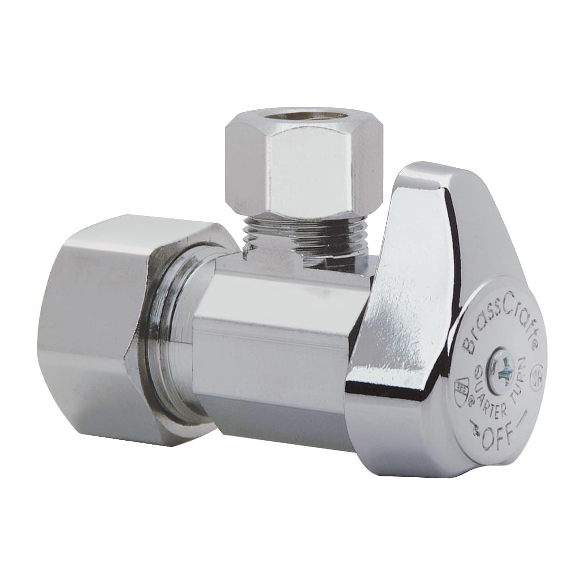 G2CR19X C1 1/2-Inch NOM Compression x 3/8-Inch OD Compression 1/4-Turn Valve, Chrome Plated