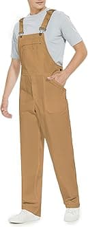WORK IDEA Men's Bib Overalls Workwear Fashion Lightweight Jumpsuit with Pockets