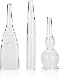 3pcs Vacuum Glass Tube Kit, Blackhead Removal Facial Suction Pore Vacuum Cleaner for Face Cleanser Blackhead Removal Machine Microdermabrasion Machine Accessories