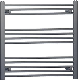 Myhomeware Anthracite Grey Heated Bathroom Towel Rail Radiator For Central Heating Elegant Designer In UK (900mm x 700mm (h))
