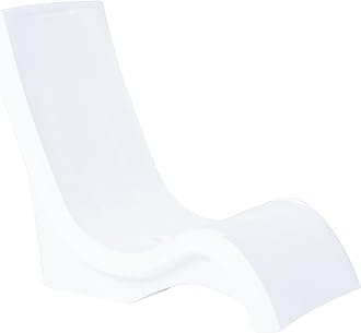 Vero Pool Chair, Fade-Resistant, Waterproof Patio Furniture for Sun Shelf, Use in Pools up to 9-Inches of Water, Weighted, White