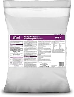 - 0-0-7 Granular Prodiamine Pre-Emergent Herbicide Fertilizer - 45lbs Covers 15,000 sq ft at 3 lbs/1,000 sq ft - Great for preventing crabgrass, POA annua (Annual Bluegrass), and More