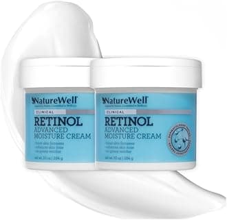 NATUREWELL Retinol Advanced Moisturizing Cream for Face and Body, Pack of 2 (10 Oz each)