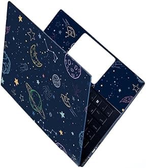 Full Laptop Skin Stickers HD Quality Sticker for Laptops Upto 15.6" (Dustproof|Waterproof|Scratchproof|Reusable) - BE Space Blue FL
