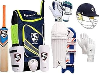 SG Sports Team Cricket Kit Combo Kit for Men's Senior Cricket Kit with Kashmir Willow RSD Spark Cricket Bat Complete Batting & Keeping Accessories