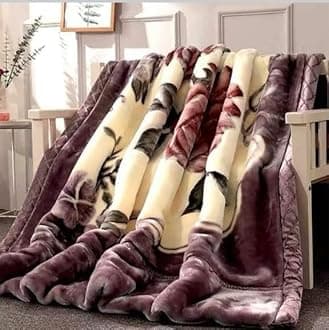 OMAJA HOME Modern Print King Size 2ply Super Soft Cloudy Blanket for Heavy Winter 5.4 kg with Fancy Bag Packing (Pack of 1) (Multi 1)